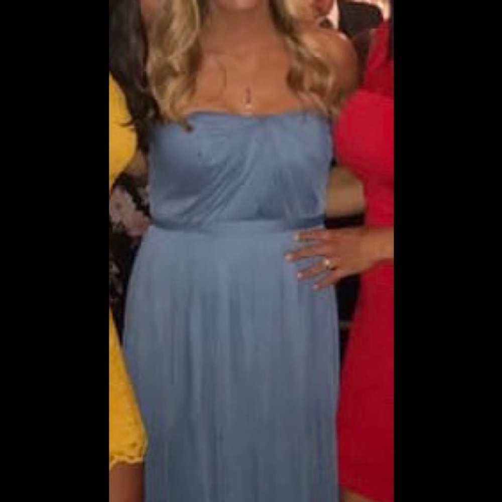 Formal slate blue dress
